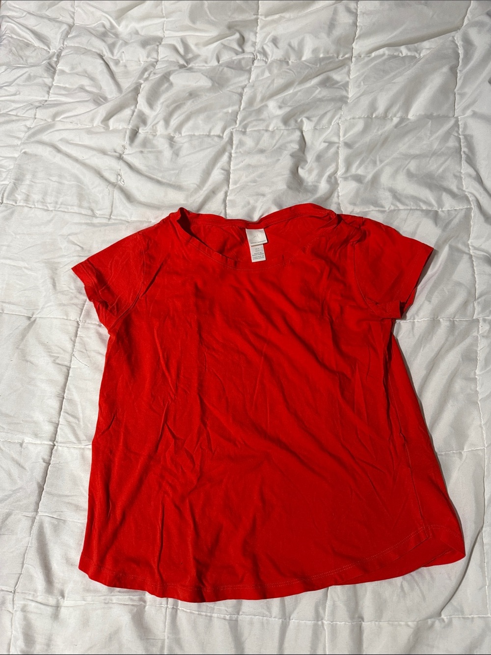 H&M Red Short-Sleeve Crewneck Tee